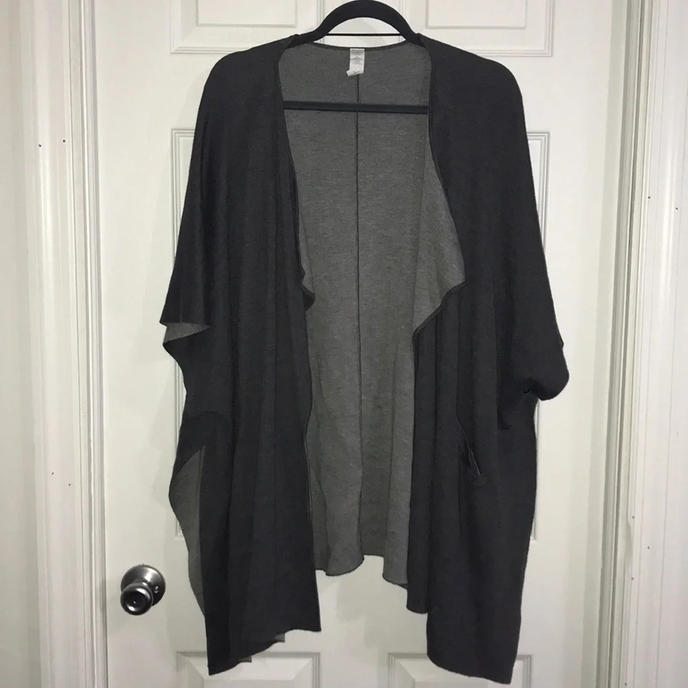 Lululemon After Asana Wrap Heathered Dark Carbon